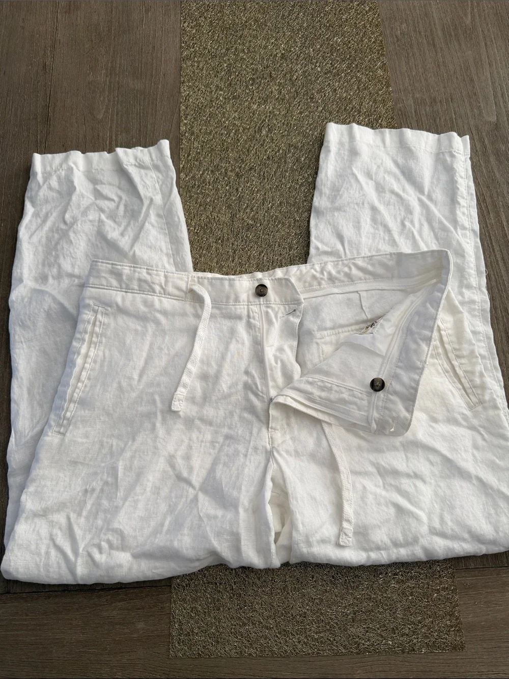 Tasso Elba White Men's Casual Pants